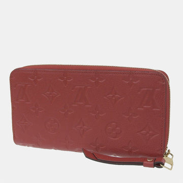 Burgundy Monogram Empreinte Leather Zippy Wallet