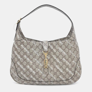 x Balenciaga Beige GG Supreme Hacker Project Jackie 1961 Medium Hobo Bag