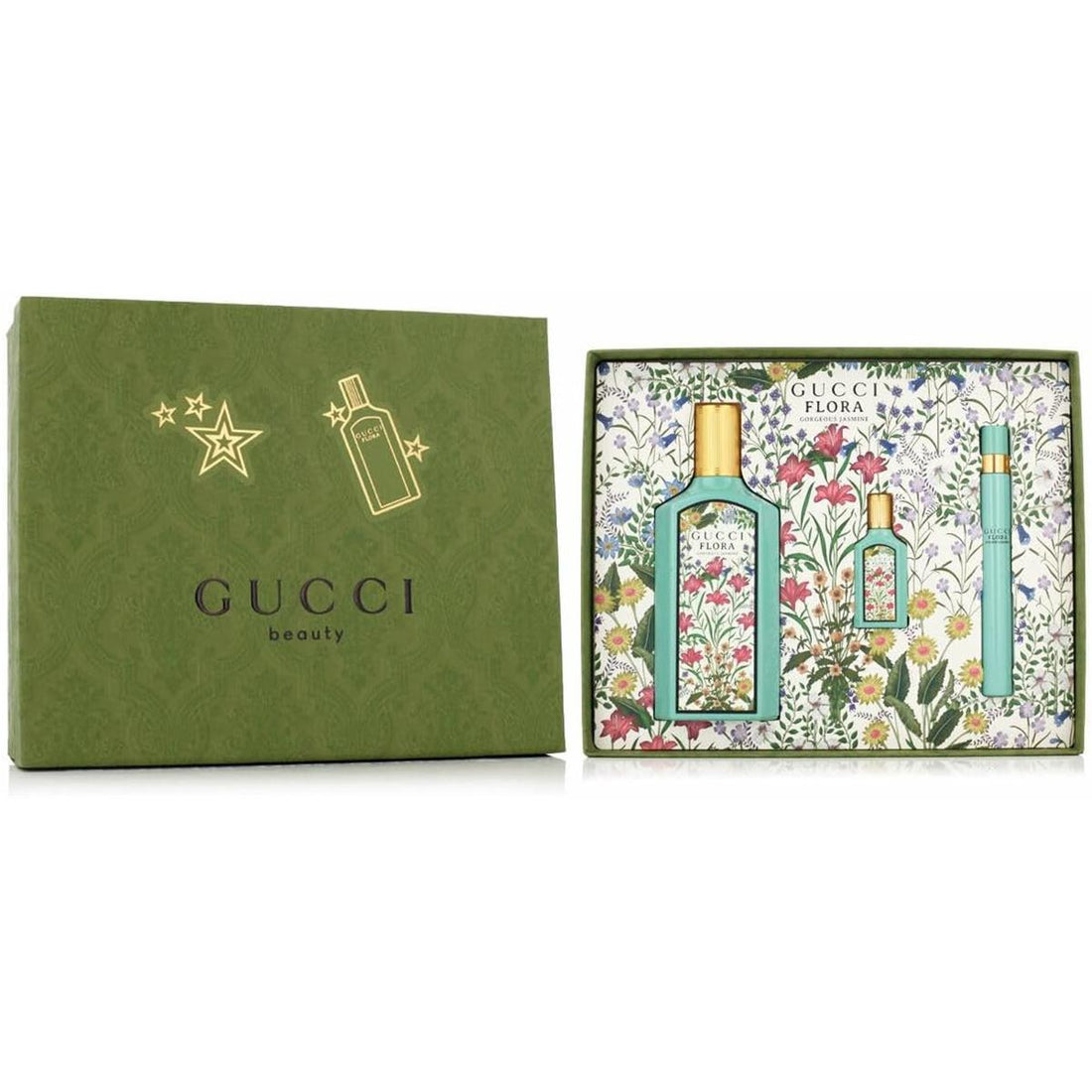 Gucci  3 Piece 3.3 Eau De Parfum Spray & 0.16 Eau De Parfum & 0.33 Eau De Parfum Spray Flora Gorgeous Jasmine Set for Women