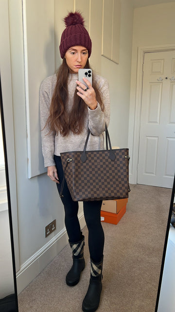 Louis Vuitton Neverfull MM Damier Ebene Rose Ballerine (RRP £1,410)