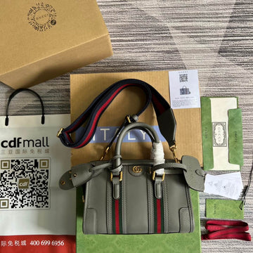 GC 715771 Exquisite MINI COWHIDE REAL LEATHER grey 22CM