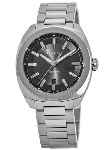 Gucci VS2570 Black Dial Stainless Steel Men's Watch YA142301
