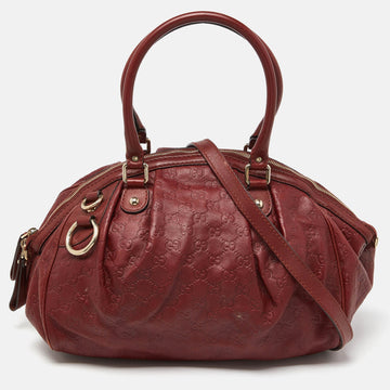 Brick Brown Guccissima Leather Medium Sukey Boston Bag