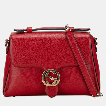 Small Dollar Calf Interlocking G Satchel