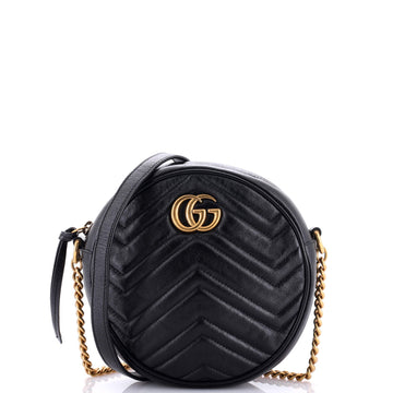 VS Marmont Round Shoulder Bag Matelasse Leather Mini