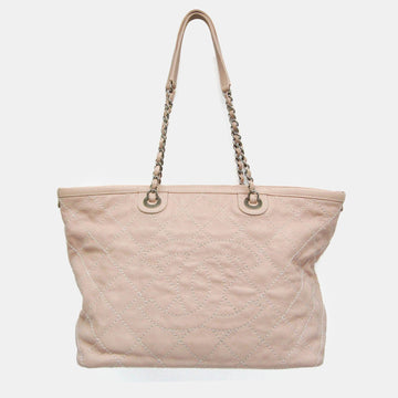 Pink Caviar Quilted Small CC Daily Shopping Tote Bag