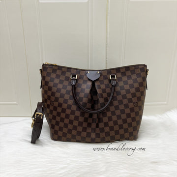 LV Siena GM Bag in Damier Ebene Canvas and GHW