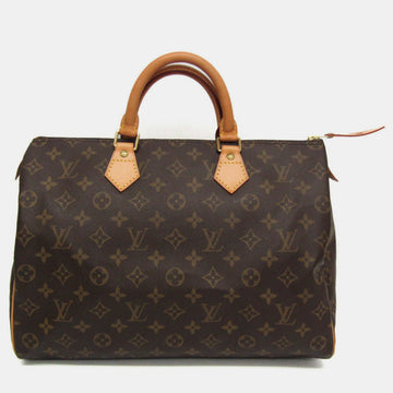 Brown Canvas Speedy Handbag