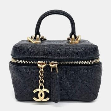 Black Caviar Vanity Mini Chain Crossbody Bag