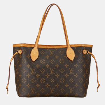 Brown Monogram Canvas Neverfull PM Tote Bag