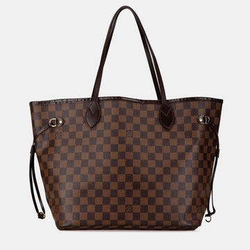 Brown Damier Ebene Canvas Neverfull MM Tote Bag