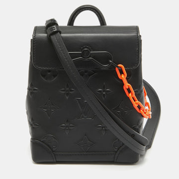 Black Giant Monogram Leather XS Steamer Bag