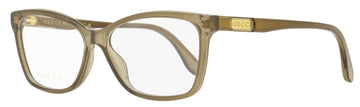Gucci Women's Rectangular Eyeglasses VS0792O 005 Transparent Brown 55mm