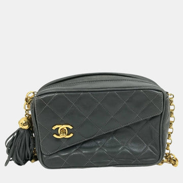 Gray Based CC Mark Single Chain Shoulder Bag
