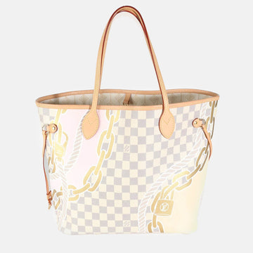 Damier Azur Canvas Nautical Neverfull MM Tote Bag