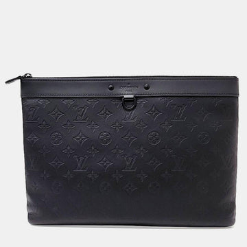 Black Calfskin Monogram Shadow Discovery Pochette