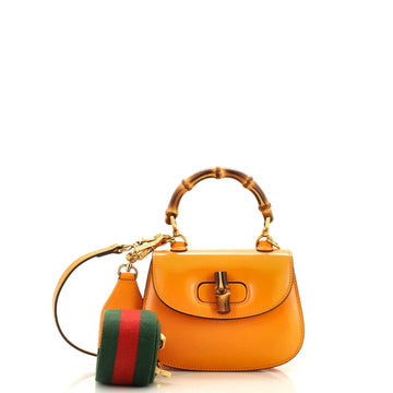 GUCCI Bamboo 1947 Top Handle Bag Leather Mini