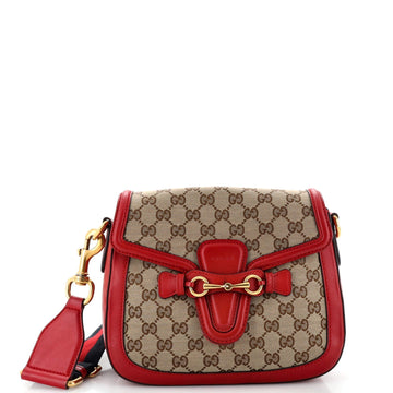 GUCCI Lady Web Shoulder Bag GG Canvas Medium