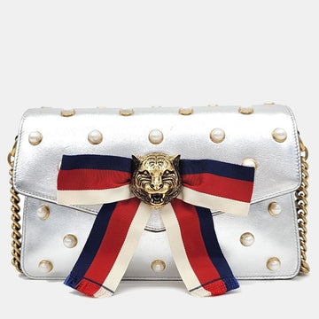 Silver Broadway Chain Bag