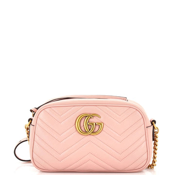 GUCCI GG Marmont Shoulder Bag Matelasse Leather Small