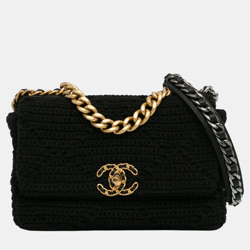 Black Medium Crochet 19 Flap