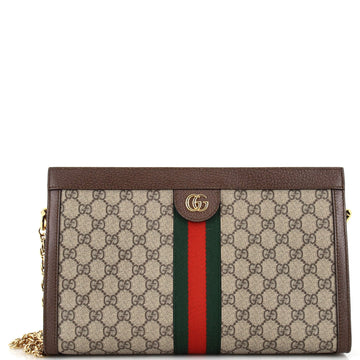 Ophidia Chain Shoulder Bag VS Coated Canvas Medium