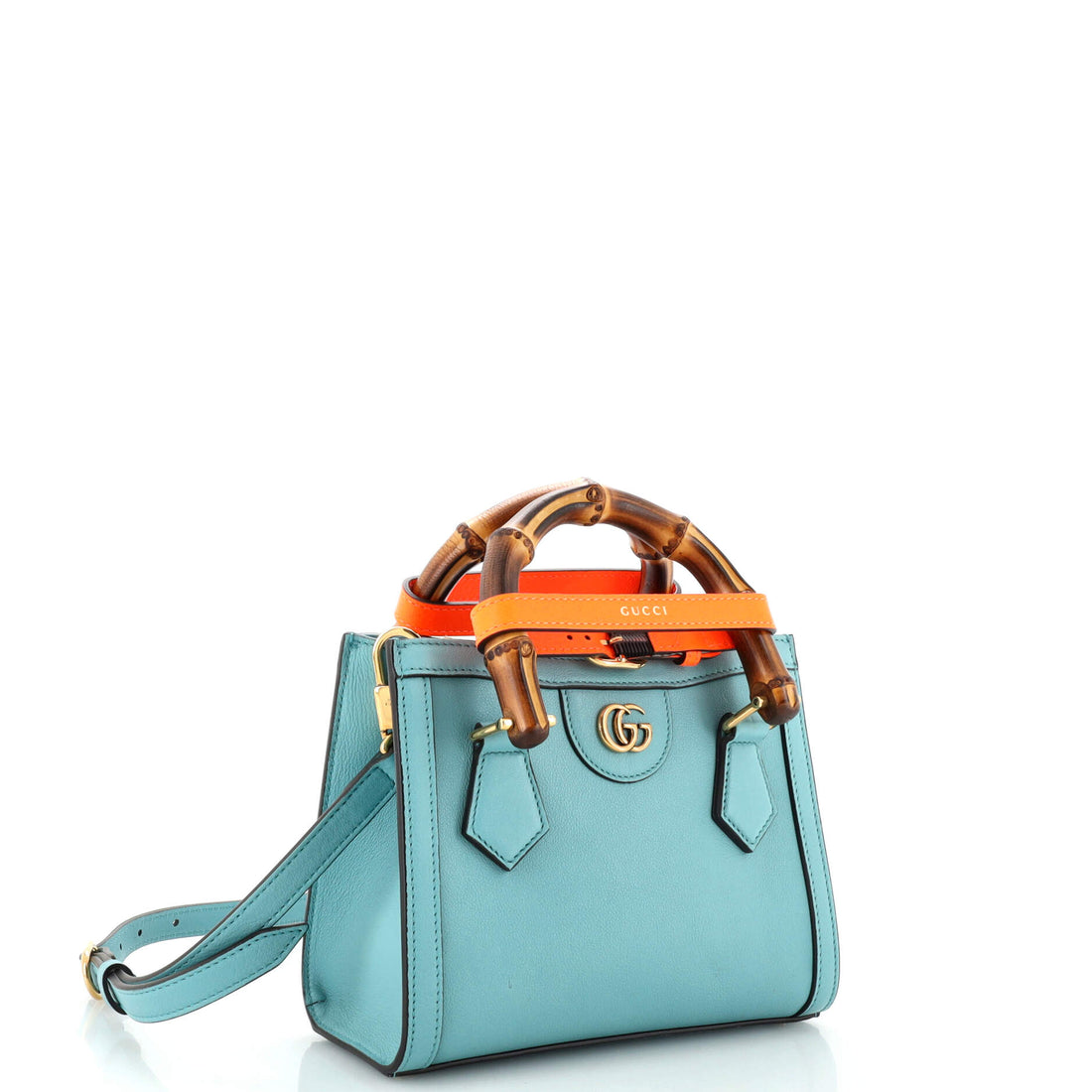 Diana NM Bamboo Handle Tote Leather Mini