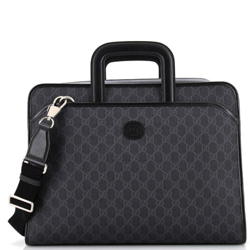 Interlocking G Patch Convertible Briefacase VS Coated Canvas