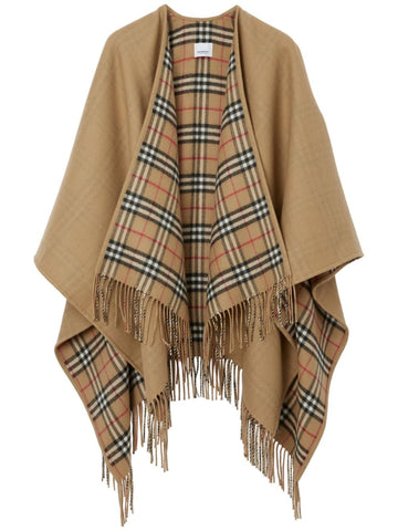 BURBERRY Reversible Wool Cape - Unisex Size