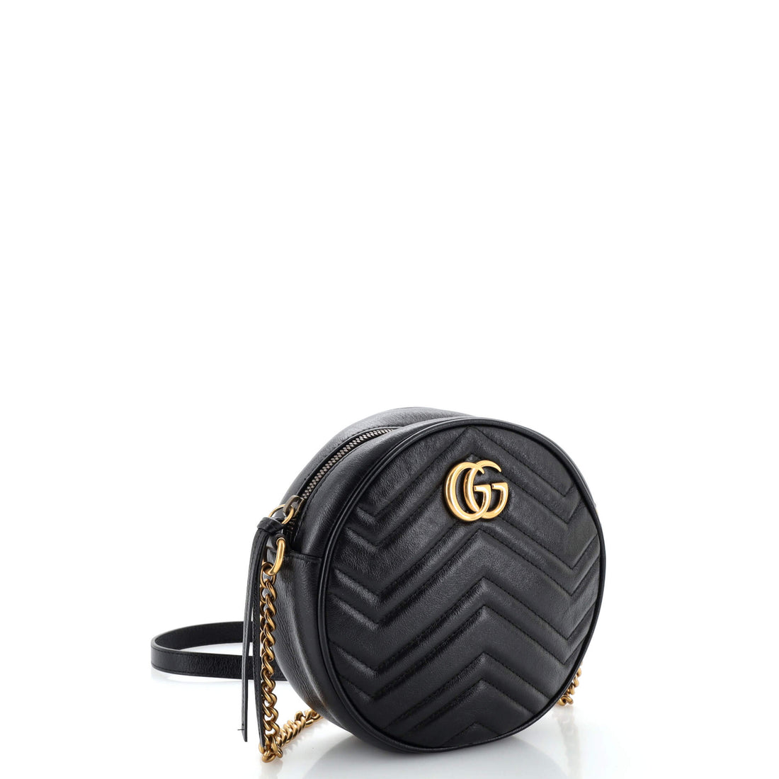 VS Marmont Round Shoulder Bag Matelasse Leather Mini
