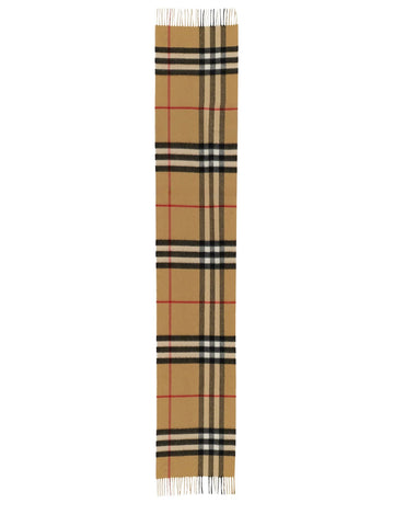BURBERRY Check Cashmere Scarf - 168x30cm