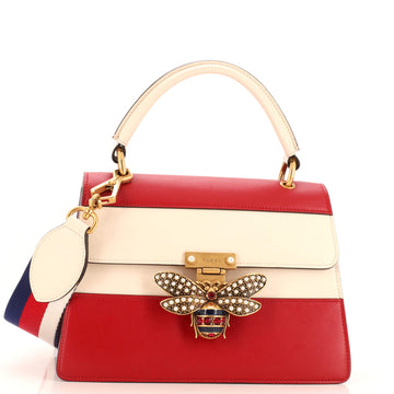 Queen Margaret Top Handle Bag Colorblock Leather Small
