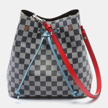 Black Coated Canvas Damier N&eacute;oNo&eacute; MM Hobo Bag