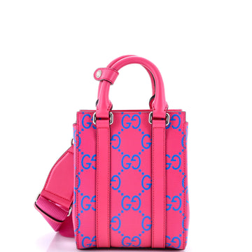 Convertible Open Tote VS Embossed Perforated Leather Mini