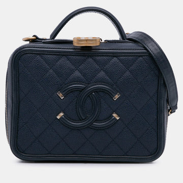 Small Caviar Filigree Vanity Case