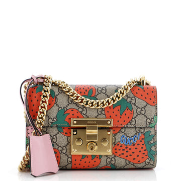 Padlock Shoulder Bag Printed VS Coated Canvas Small