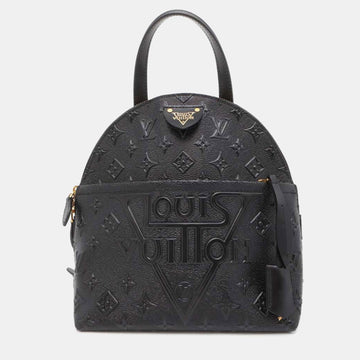 Black Embossed Monogram Midnight Canvas Moon Backpack