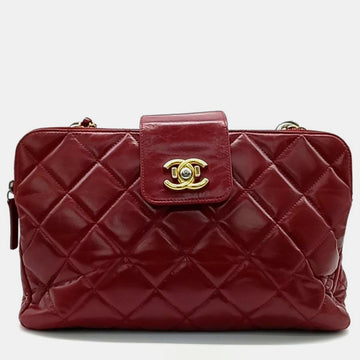 Red Tone Chain Shoulder Bag