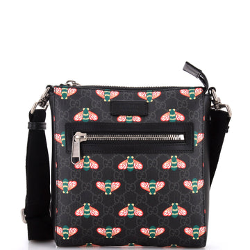 Front Zip Messenger Bestiary Bee Print VS Coated Canvas Small