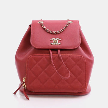 Red Caviar Leather Business Affinity Backpack