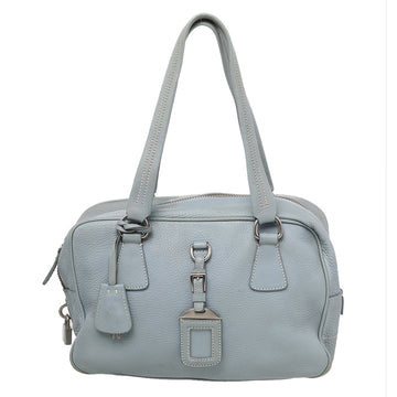 Blue Leather Bauletto Satchel