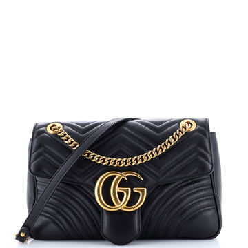 VS Marmont Flap Bag Matelasse Leather Medium
