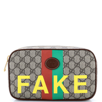 Fake/Not Zip Belt Bag Printed VS Coated Canvas