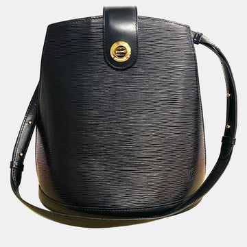 Black Epi Leather Cluny Shoulder Bag