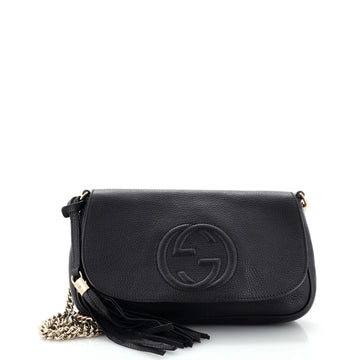 GUCCI Soho Chain Crossbody Bag Leather Medium
