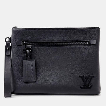 Black Leather Aerogram Pouch