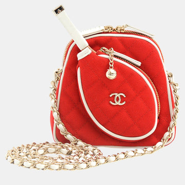 Red Canvas Coco Masters Mini Tennis Bag