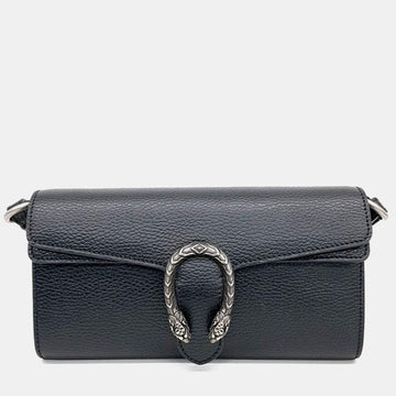 Black Leather Dionysus Small Shoulder Bag