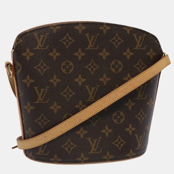 Brown Monogram Canvas Drouot shoulder bag