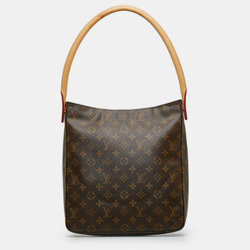 Brown Canvas Monogram Looping GM Handbag